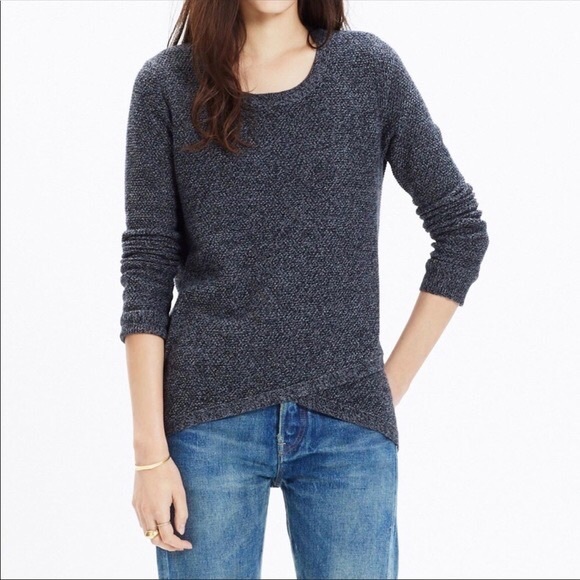 Madewell Feature Pullover Sweater Dark Grey